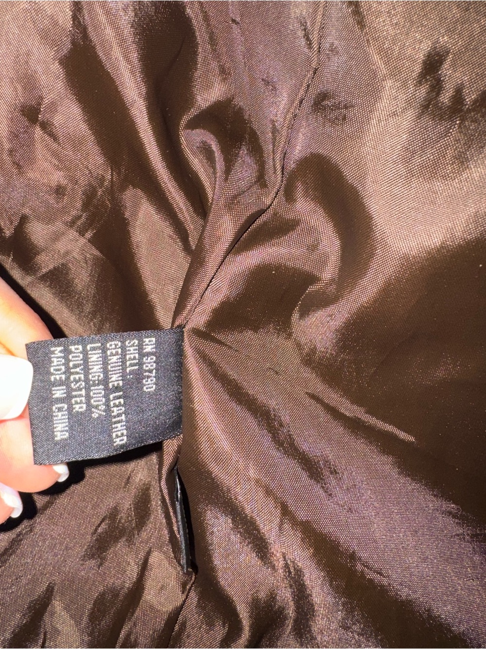 Chocolate Brown 100% genuine Leather wrap Jacket - Picture 3 of 3